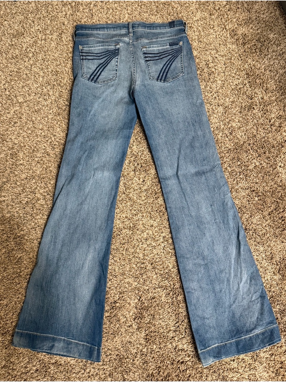 7 For All Mankind Light Blue Flare Jeans